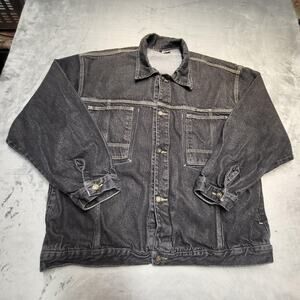 Sean John Jacket Mens 2XL Denim Button Up Workwear Utility Pockets Vintage Style
